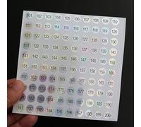 5 feuilles d'étiquettes autocollantes de numéro de vernis à ongles imperméables pour bouteilles de rouge à lèvres en gel et conseils Outil de marquage d'affichage de manucure (101-200)