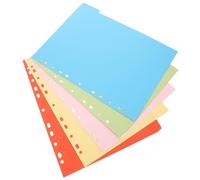 5 Feuilles Intercalaires de Bloc-notes A4 en Papier | Repérage Rapide, Navigation Facile, Couleurs Simples, pour Étudiants et Enseignants en Cours et Recherche