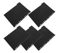 5 Feuilles Intercalaires de Classeur Papier A4 Noirs Perforés | Séparation de Documents, Organisation par Sections, Design Détachable, pour Cahier, Dossiers, Bureau et Projet