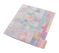 5 Feuilles Intercalaires Perforés, Papier, Onglets | Organisation Visuelle des Dossiers, Onglets Plastiques Transparents, Style Assorti Coloré, pour Rapports et Style Aléatoire