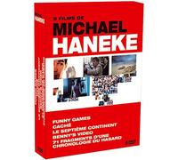 Funny Games - Caché - Le Septième Continent - Benny's Video - 71 fragments d'une chronologie du hasard - Coffret https://www.fnac.com/a2476053/Funny-Games-Cache-Le-Septieme-Continent-Benny-s-Video-71-fragments-d-une-chronologie-du-hasard-Coffret-DVD-Zone-2?oref=60d90641-62e2-0fde-96dc-04bb21d754d3