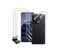 NOVAGO Compatible avec OnePlus 10 Pro 5G - 3 Films vitre protection écran vitre verre trempé incurvé colle et lampe fournie + 2 Films caméra objectif arrière