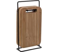 5 five simply smart - 4 tapas-schneidebretter "black bamboo" (schwarzer bambus)