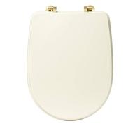 5 five simply smart 5five - Abattant WC Duo en Bois, Charnières en Zinc, L 36 x P 49 cm - pour Toilettes, Salle de Bain