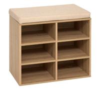 5 five simply smart 5Five - Banc Range Chaussures MODULY Beige en Panneau de Particule - 6 Paires - 51,5x29,5x48,5cm - Organisation Entrée, Utilisation Quotidienne