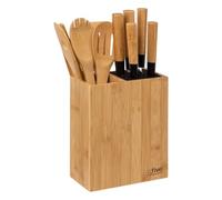 5five Bloc couteaux Simply Smart – 5 couteaux et 5 ustensiles, manche bambou