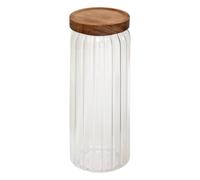 5 five simply smart 5Five - Bocal de Conservation Transparent en Verre Borosilicate - 9,6x9,6x26,6cm - Bocal de Conservation, Rangement Alimentaire, Accessoire Cuisine