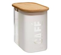5 five simply smart 5Five - Boîte de Conservation GLASSY Transparent en Bambou et Verre Borosilicate - 875ml - 13x9x13,3cm - Rangement Alimentaire, Accessoire Cuisine