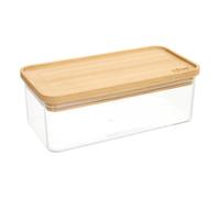 5 five simply smart 5five - boîte de conservation rectangulaire avec couvercle en bambou eske 1l transparent