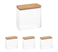 5 five simply smart 5five - boîte de conservation rectangulaire couvercle bambou eske 3l (Lot de 4)