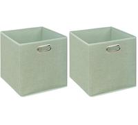 5 five simply smart 5five - boîte de rangement mix n modul vert clair 31x31cm (Lot de 2)