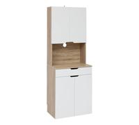5 five simply smart 5five - Buffet de Cuisine 4 Portes Eat up Blanc et Bois