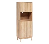 5five Buffet de cuisine Abana – bois clair, 1 niche et 4 portes, 60 x 40 x 175 cm