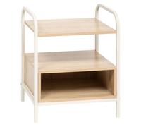 5 five simply smart 5Five - Chevet Curvy Beige en Métal et MDF - 40x30x50cm - Meuble de Rangement Fonctionnel, Organisation Chambre, Mobilier Design et Pratique