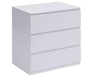 5 five simply smart 5Five - Commode DOLO Blanc en Panneau de Fibres de Bois - 3 Tiroirs - 73x48x78cm - Meuble de Rangement, Organisation Chambre, Mobilier Pratique
