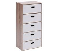 5 five simply smart 5Five - Commode Dress UP Beige - 5 Tiroirs - 50x30x100cm - Meuble de Rangement Fonctionnel, Organisation Chambre, Mobilier Design et Pratique