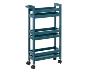 5 five simply smart 5five - desserte à roulettes 3 Niveaux colorama Bleu pétrole