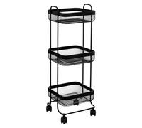 5 five simply smart 5five - desserte carrée à roulettes 3 Niveaux mayaj métal Noir