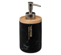 FIVE Simply Smart - Distributeur de Savon en Bambou Léa 17cm Noir Noir