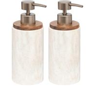 5 five simply smart 5five - Distributeur à Savon côme Effet travertin (Lot de 2)