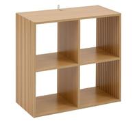 5 five simply smart 5five - Étagère 4 Cases Tasso - Effet Bois Naturel - Forme Cube - Rangement Utile et Pratique - Salon, Bureau, Chambre