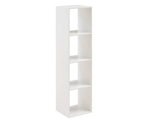 5 five simply smart 5five - Étagère Colonne Mix'n Modul Blanche - 4 Niches, H 134 cm - Bibliothèque, Meuble de Rangement pour Salon, Chambre, Bureau