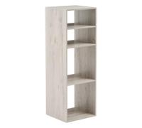 5 five simply smart 5five - Étagère Colonne Modulable Mix'n Modul - Effet Chêne Gris, 4 Cases, H 100,5 cm - Meuble de Rangement pour Salon, Chambre, Bureau