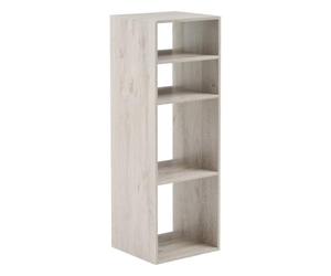 5 five simply smart 5five - Étagère Colonne Modulable Mix'n Modul - Effet Chêne Gris, 4 Cases, H 100,5 cm - Meuble de Rangement pour Salon, Chambre, Bureau