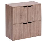 5 five simply smart 5Five - Etagère de Rangement MIXN Door Beige - 4 Cases - 67,5x32x67,5cm - Organisation Maison, Accessoire Salon Chambre Bureau
