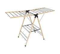 5 five simply smart 5Five - Etendoir à Linge Black Bamboo - Séchoir Pliant en Bambou 13m - Compact, Robuste et Pliable - Capacité 10kg
