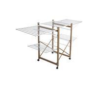 Étendoir à Linge "4 Roulettes" 27m Naturel