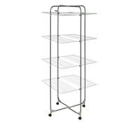 5 five simply smart 5five - Étendoir à Linge Tour Pliant Mojave - 40 Mètres en Acier - Séchoir Pliable à Roues, Porte-cintres Inclus - pour Intérieur, Buanderie