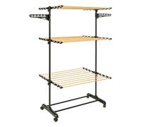 5 five simply smart 5Five - Etendoir à Linge Tour Pliantr sur roulettes Bara - Séchoir 25m - Charge 40kg