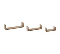 FIVE Simply Smart - Lot de 3 Étagères Murales "Bord" 42cm Chêne Naturel Beige G