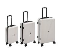 5 five simply smart 5Five - Lot de 3 Valises Rigides ABS à roulettes pour Soute Beige - Set de Bagages de Voyage 8 roulettes 360°, Serrure TSA,