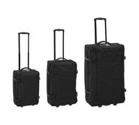 5 five simply smart 5Five - Lot de 3 Valises Souples à roulettes pour Soute Noir - Set de Bagages de Voyage roulettes 360°, Serrure TSA,