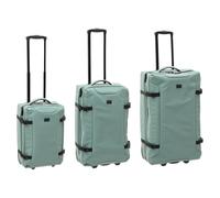 5 five simply smart 5Five - Lot de 3 Valises Souples à roulettes pour Soute Vert - Set de Bagages de Voyage roulettes 360°, Serrure TSA,