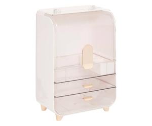 5 five simply smart 5Five - Organiseur SARA Blanc - 23,6x17x35,4cm - Rangement Salle de Bain, Organisateur Cosmétiques, Accessoire Beauté