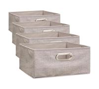 5 five simply smart 5five - panier tissu 31x15cm mix n modul beige chiné (Lot de 4)
