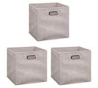 5 five simply smart 5five - panier tissu 31x31cm mix n modul beige chiné (Lot de 3)