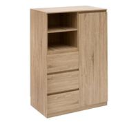 5 five simply smart 5five - penderie dolo h.115cm 1 Porte 3 tiroirs Beige