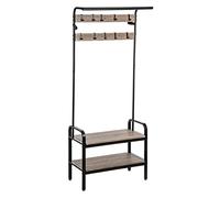 Penderie vestiaire 2 étagères ""Jano"" bois noir - 5 five simply smart