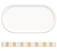 5 five simply smart 5five - Plateau strio 24cm Rayures Orange blé en grès