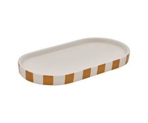 5 five simply smart 5five - Plateau strio 24cm Rayures Orange blé en grès