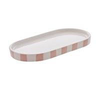 5 five simply smart 5five - Plateau strio 24cm Rayures Rose blé en grès
