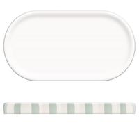 5 five simply smart 5five - Plateau strio 24cm Rayures Vert céladon en grès