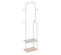 5 five simply smart 5Five - Portant à Vêtement LINY Beige en Metal et Bois - Barre Simple - 45x31x164cm - Organisation Dressing, Accessoire pour Habits