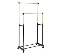 5five - portant à vêtements woody en double métal et plastique 165x86cm