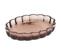 5 five simply smart 5Five - Porte Savon FLOREA Rouge en Verre - 13,8x10x2,4cm - Accessoire de Salle de Bain, WC, Cuisine, pour Savon en Pain