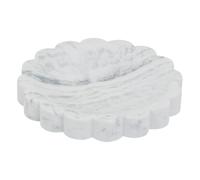 5 five simply smart 5Five - Porte Savon MARBY Blanc en Polyrésine - 12,4x12,4x1,5cm - Accessoire de Salle de Bain, WC, Cuisine, pour Savon en Pain